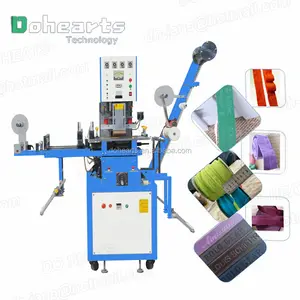 Automatic High Frequency Embossing Heat Sealing Machine for Ribbon Elastic Band Logo Stamp Equipment