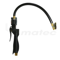 Portable Air Tire Inflator Inflatable Digital Gauge 1/4" Flexible Hose