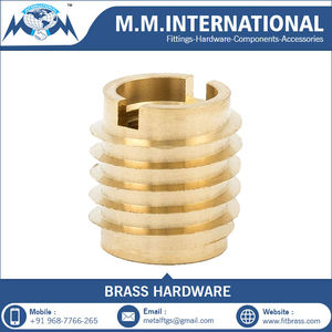 พรีเมี่ยมที่มีคุณภาพที่กำหนดเองทองเหลืองที่เหมาะสมแทรกอ่อนนุชสำหรับฮาร์ดแวร์ที่เหมาะสมที่มีอยู่ในราคาขายส่ง - Product Image 4