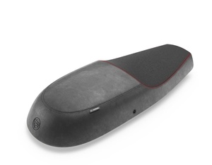 Siège double Royal Enfield Black Premium Touring 1990489 OEM authentique, confort optimal, compatible avec les modèles Continental GT650 Cafe Racer, pièces de moto - Product Image 1