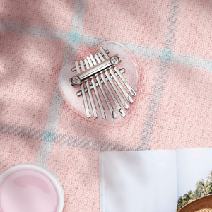 MINI 8 llaves Kalimba en forma de corazón transparente dedo piano acrílico Thumb Piano 8 notas <span class=keywords><strong>Mbira</strong></span> para regalos - Product Image 5