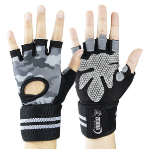 Guantes de entrenamiento con logotipo personalizado para hombres y mujeres, guantes de gimnasio para levantamiento de pesas con muñequeras y soporte - Product Image 1