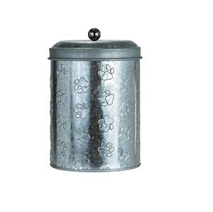 Contenedor de almacenamiento de alimentos galvanizado con diseño de tendencia de metal con solución de almacenamiento elegante de color gris para uso doméstico y en la cocina - Product Image 1