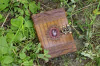 Handgemachte antike echte Leder journale Holzkohle Farbe Schreiben Reisen Tagebuch mit Stein recycelte Baumwoll papiere leere Seiten