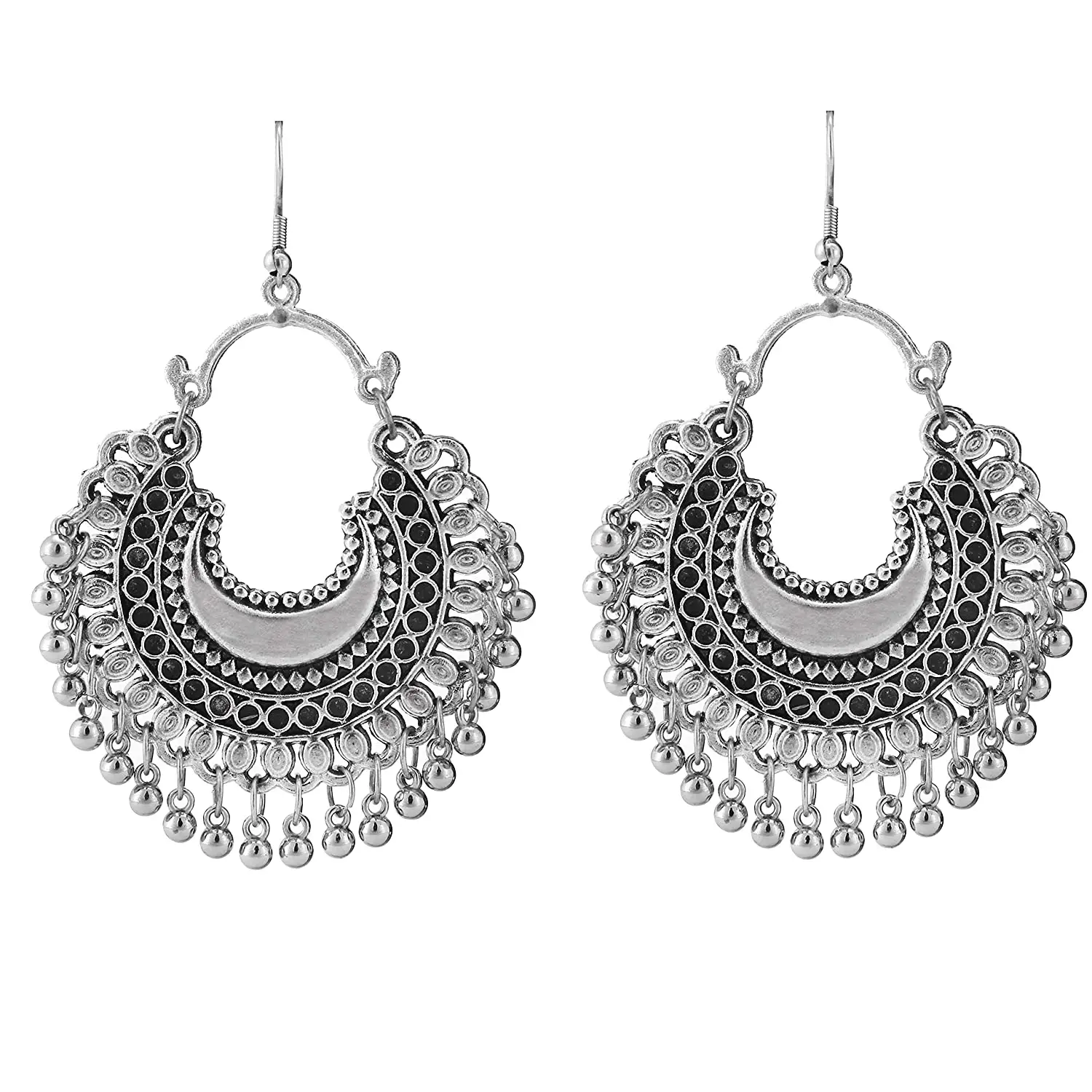 Indian wholesale Ethnic Oxidized Silver Festive Dangle earring for women and girls