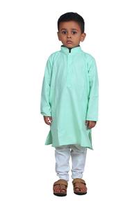 Costume artistique pour homme, design indien décontracté, fait que les gens se sentent différents, kurta en coton uni pour garçons - Product Image 5