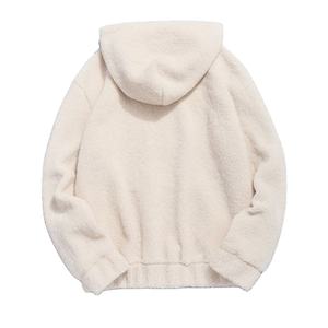 Sweat à capuche d'hiver Offre Spéciale pour hommes en fausse fourrure lourde avec polaire Sherpa 100% coton sweat à la mode chaud avec capuche - Product Image 2