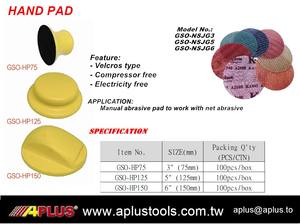 Tampon abrasif APLUS GSO-HP75 OEM 3 "(75mm) Type de fixation tactile de dureté moyenne sans compresseur - Product Image 2
