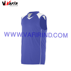 Uniforme de baloncesto Reversible de alta calidad, Jersey estampado azul y blanco transpirable de talla grande, conjuntos al por mayor - Product Image 2