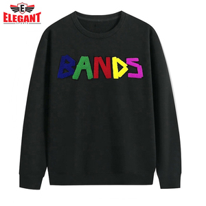 เสื้อสเวตเชิ้ตคอกลม ผู้ชาย เสื้อผ้าสั่งทำ ปักลายเรียบๆ พิมพ์ลายได้ ยูนิเซ็กซ์ เนื้อผ้าหนา ปักไหมพรม สำหรับผู้ใหญ่ - Product Image 3