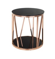 Mesa de Centro Redonda de Diseño Preciso con Tapa de Metal y Estructura Metálica, Diseño Minimalista, Muebles para Sala de Estar, Decoración Duradera para el Hogar