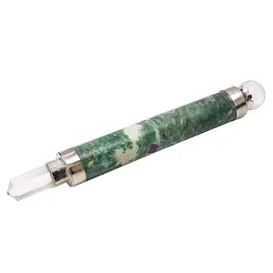 Baguettes de cristal Ruby Fuchsite stone Seven Reiki Chakra crystal Gemstone healing crystal wands pierre naturelle