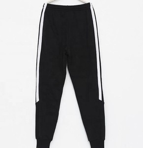 Wholesale Men's French Terry Custom Striped Jogger Sweatpants With Your Own Logo - Product Image 4