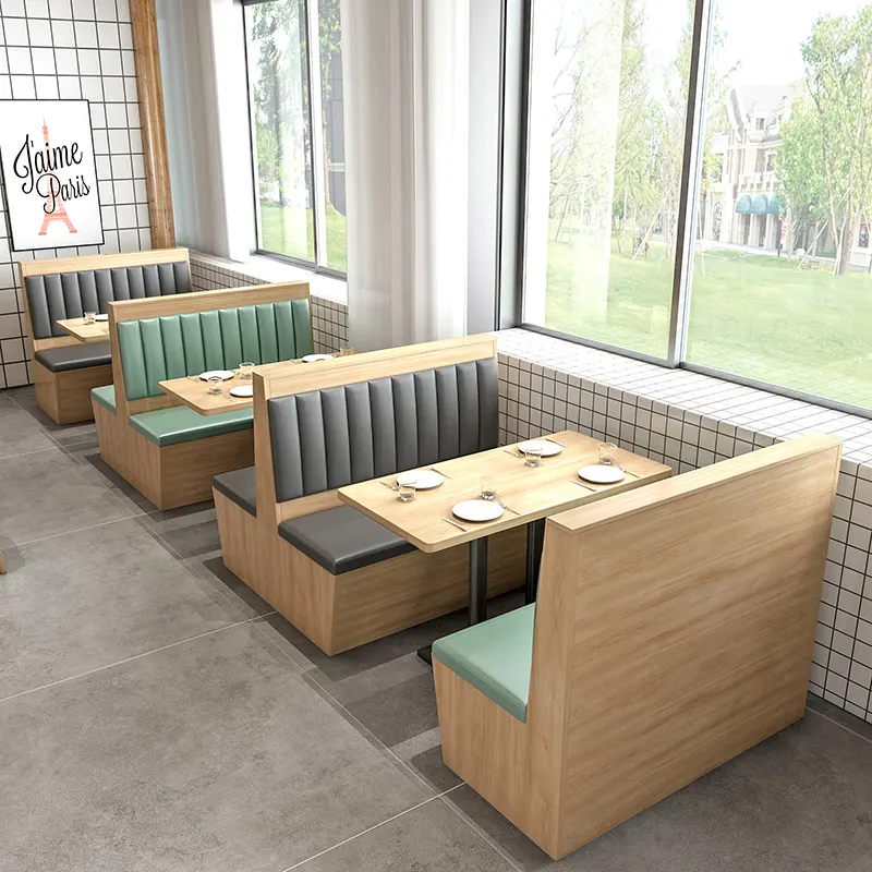 नई डिजाइन Restaurantes कैफे के लिए फैशन रेस्तरां मेज और कुर्सियों फर्नीचर बूथ