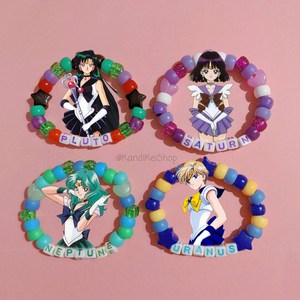 Sailor Moon- Outer Planet Sailor Guardians Inspired Kandi Bracelets - Product Image 1