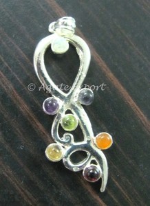 Pendentifs en pierre Chakra à huit pièces et exportateur de pierres semi-précieuses - Product Image 2