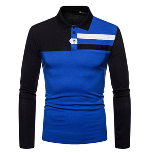 Polo de haute qualité pour hommes chemises respirantes à manches longues polo imprimé de logo personnalisé vente entière pour hommes - Product Image 1