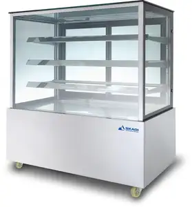 Cake display cabinet refrigerator acrylic cakes curved glass big chiller pastries bakery ventilated refrigeration table top