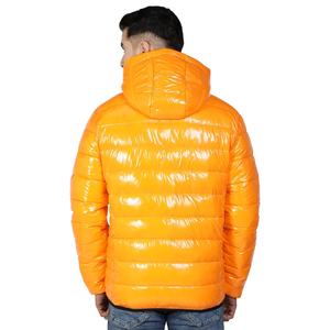 Chaqueta acolchada de invierno de poliéster 100% personalizada para hombre estilo burbuja con capucha y cuello levantado para ropa de calle y de invierno - Product Image 3