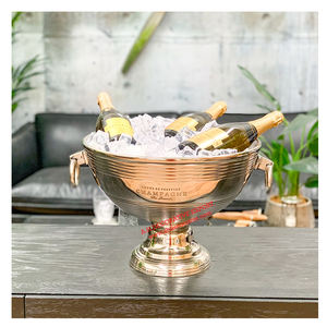 Seau à Champagne en aluminium massif argenté, baignoire sur 3 pieds pour Bar, fête, décoration d'hôtel, nouveau refroidisseur de vin - Product Image 5
