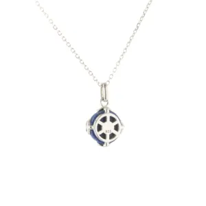 925 Silver Pendant 925 Sterling Silver Jewelry Snowflake Gemstone Necklace Lapis Lazuli Pendant Gemstone Pendant Necklace For Women