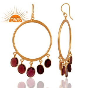 Boucles d'oreilles pendantes en argent Sterling 925, lustre en pierre précieuse, bijoux en argent indien, vente en gros, fabrication, - Product Image 2