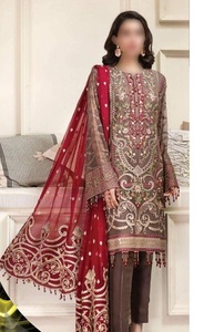 Stylish Embroidered Black Kurti Pent Pakistani Salwar Kameez Suit - Product Image 6