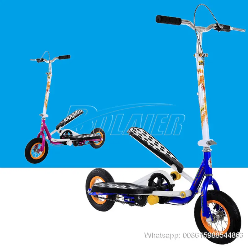 Wing Flyer-patinete de Fitness, pedal Dual, para niños y adultos, 3 ruedas