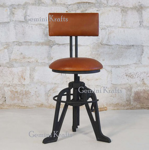 Thiết kế hiện đại quây da thanh phân điều chỉnh ghế công nghiệp với khung sắt cho thanh phòng khách nhà bếp ăn uống - Product Image 1