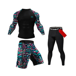 Ensemble de sport de compression pour homme de haute qualité, 7 pièces, en polyester/coton, séchage rapide, pour l'entraînement MMA et les arts martiaux pour adultes - Product Image 3