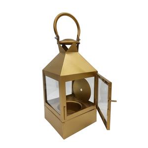 Farol cuadrado de hierro y vidrio decorativo para el hogar, con sistema de batería, color plateado, estilo moderno, soporte de vela hecho a mano, superventas - Product Image 4