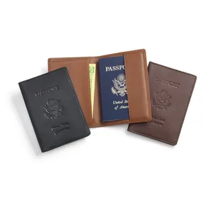 شراء تصميم بسيط عالي الجودة غطاء جواز سفر من الجلد الطبيعي بأفضل سعر