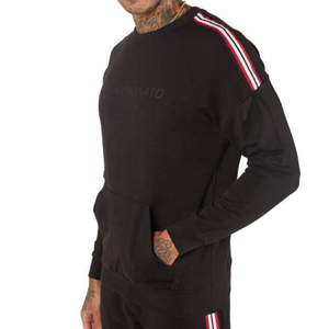 Sudadera de cuello redondo de algodón 100% para hombre, sudaderas con capucha lisas de tamaño XXXXL, tejido de punto bordado anticontracción - Product Image 4