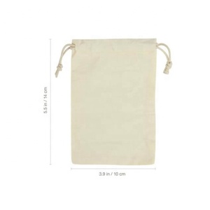 Vente en gros de sacs à cordon en mousseline de coton réutilisables avec poignée en toile imprimée avec logo personnalisé pour cadeau de voyage promotionnel - Product Image 2