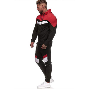 New Arrival Athletic Tracksuits Men's Fitness Wear Stylish Zipper Hoodie And Joggers Pants - Product Image 5