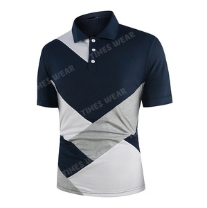 Camiseta de Manga Corta para Hombre de Alta Calidad, 100% Algodón, Secado Rápido, Antiarrugas, Estampado Sólido, Cuello con Inspiración Inglesa - Product Image 3