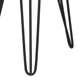 Luxury Round <b>Side</b> <b>Table</b> with Mango Wood Top Industrial Metal Base Beautiful Modern <b>Side</b> <b>table</b> Set Living Room Bedroom - Product Image 2