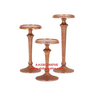 T <b>Light</b> Holder Metal Silver <b>Pillar</b> Candle Holder Set of 3 Hand Decorative High Quality Finished Handmade Candle Holder - Product Image 5