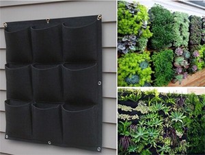 Treo Dọc Tường Planter Treo Tường Grow Bag Ngoài Trời Trong Nhà Làm Vườn Dọc Greening Flower Container, Trồng Túi S - Product Image 5