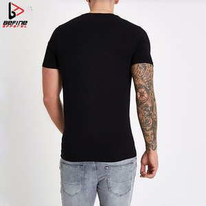 Nueva llegada de lujo camiseta Unisex impresión personalizada Logo Mock Neck camiseta en blanco de gran tamaño camiseta de los hombres para los hombres al por mayor - Product Image 5
