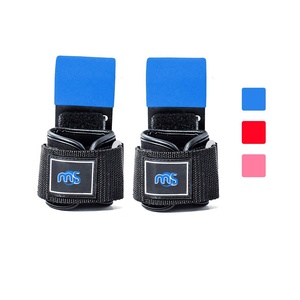 Deportes Premium Levantamiento de pesas Ganchos de muñeca Correas para máximo agarre Levantamiento de pesas Entrenamiento Fitness Muñecas Soportes Hierro Neopreno - Product Image 1