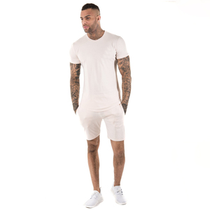 Ensemble d'été pour homme de haute qualité, t-shirt à manches courtes et short, 100% coton, séchage rapide, style streetwear et plage - Product Image 2