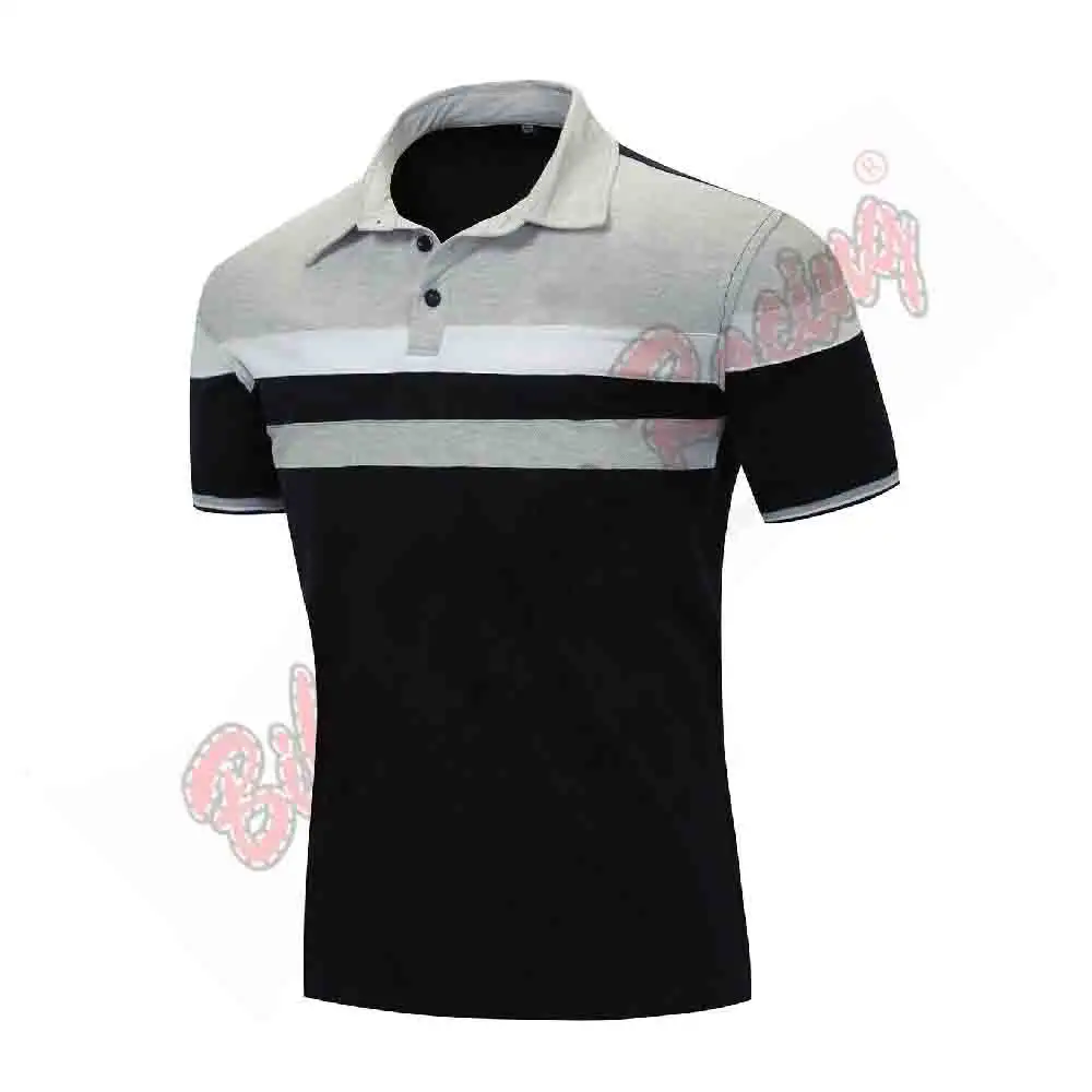 100 % Baumwolle Herren Golf-Polo-Hemd Polo einfarbig bestickt hochwertige Kamisetten Polyester Herren Menge individuelle Rollkragen OEM