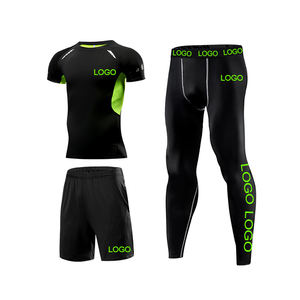 Wholesale Compression Pants Shirt Top Long Sleeve <b>Jacket</b> Set Suit Face Cover Gym Fitness Sets 5Pcs Men's <b>Workout</b> Clothes - Product Image 6