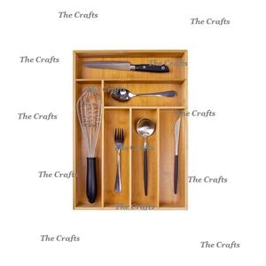 Porte-couverts en bois de qualité exclusive pour accessoires de cuisine Plateau à couverts à des prix abordables - Product Image 1