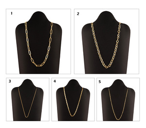 Dainty mode Offre Spéciale chaîne collier en laiton 18k or plaqué chaîne 16 + 2 pouces 2x3mm rectangle boîte lié chaîne collier bijoux - Product Image 2