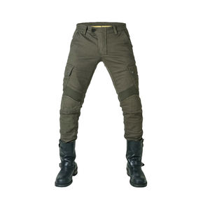 Meilleur pantalon crayon grande taille en denim pour motocyclette pour hommes homologué CE, fabriqué et froissé, avec protection optimale lavée aux enzymes - Product Image 3