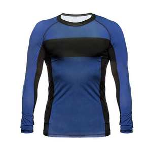 Tela de protección solar estilo deportivo de compresión multicolor sublimación completa para hombre con estampado personalizado para uso de MMA - Product Image 1