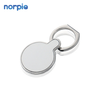 Custom Logo Metal Zinc Alloy Sublimation Blank Round Cell Phone Ring Holder