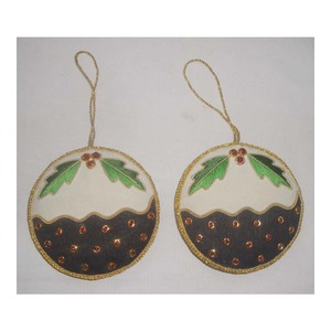 เครื่องประดับพุดดิ้งปักด้วยมือ Zari สำหรับคริสต์มาส - Product Image 1